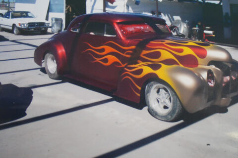 Finished AutoBody Painting of the Older Style Car